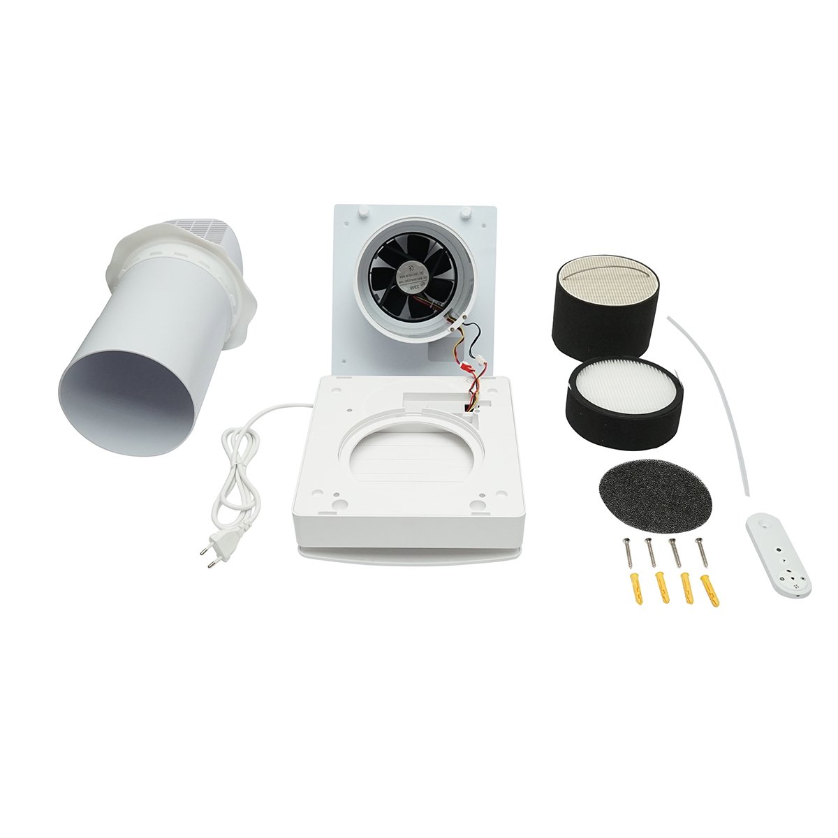 Ventilator cu recuperare de caldura pentru 1 camera, montaj perete 50m3/h, 7.8W, Wi-Fi 220V AV-TTW5-W